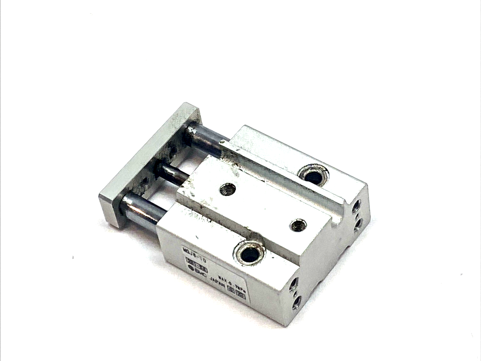 MGJ6-10 | SMC Miniature Guide Rod Cylinder 6mm Bore 10mm Stroke - Used - Maverick Industrial Sales