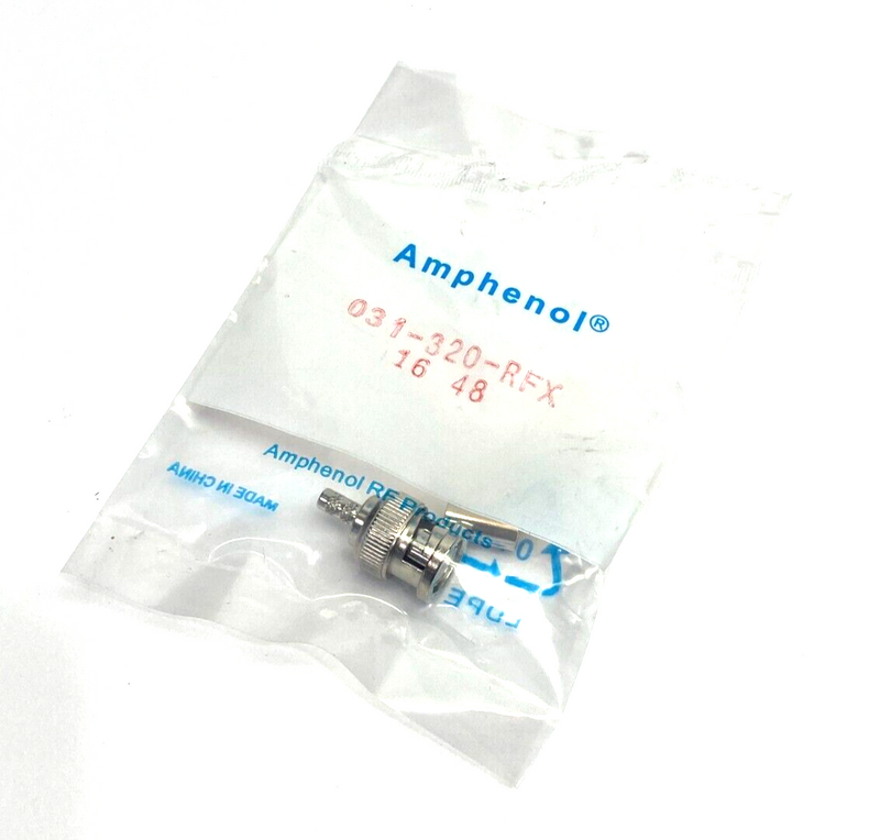 Amphenol 031-320-RFX Straight Male BMC Crimp Plug Connector RG58 RG141 - Maverick Industrial Sales