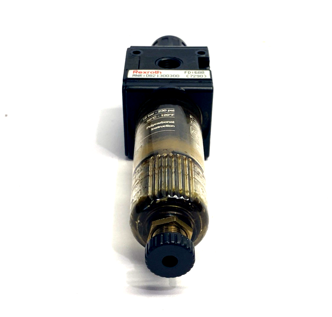 0821300300 | Bosch Rexroth Pneumatic Filter Pressure Regulator G 1/4 - Used - Maverick Industrial Sales