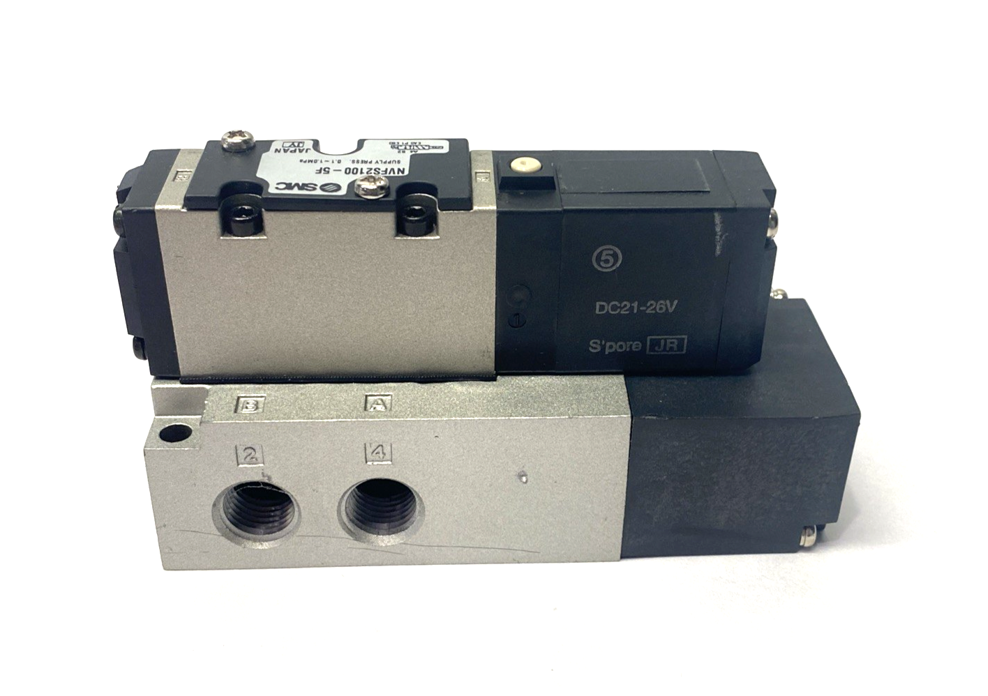 SMC NVFS2100-5F Pneumatic Solenoid Valve 24VDC 4/5-Port - Maverick Industrial Sales