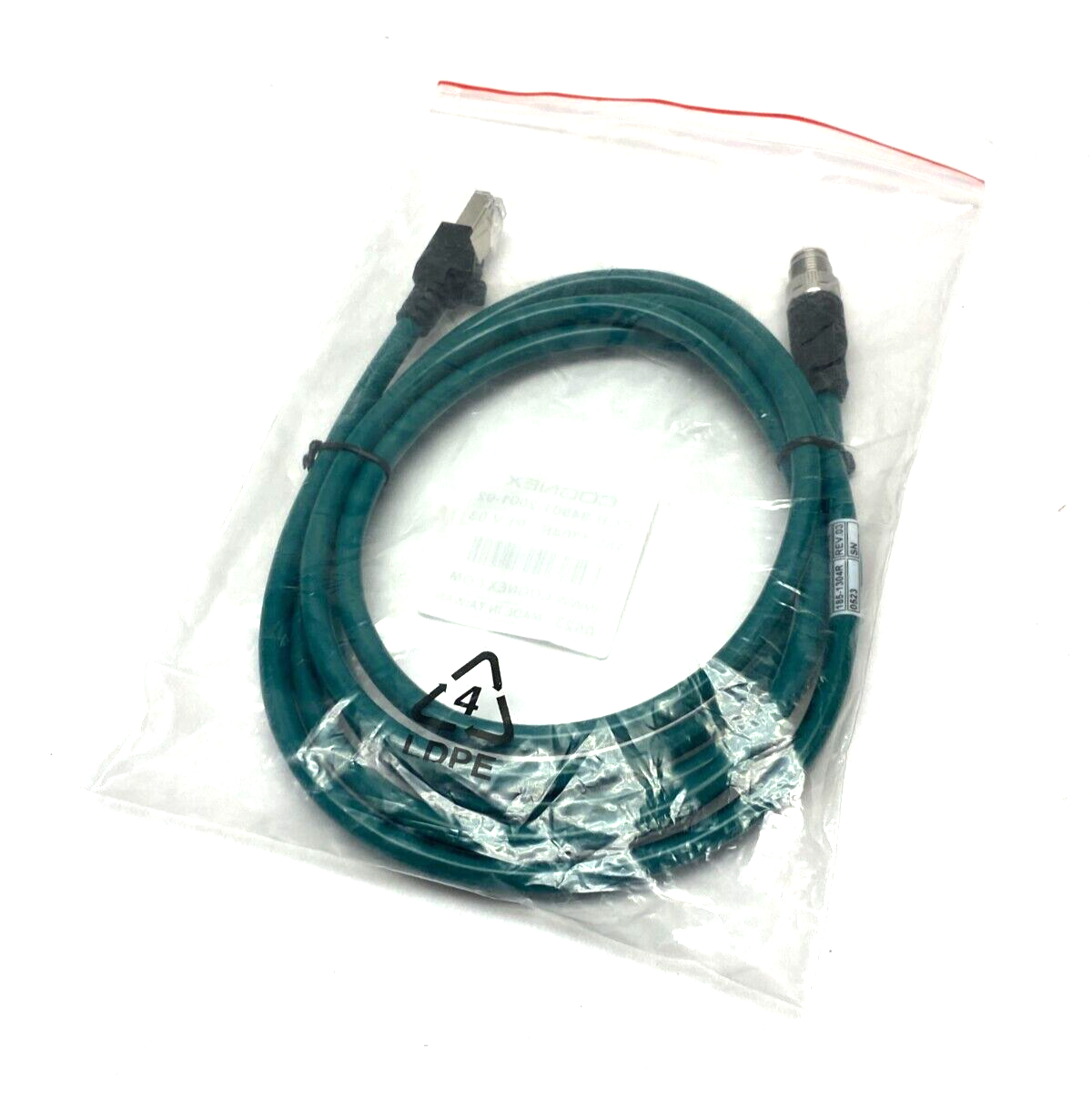 Cognex CCB-84901-2001-02 In-Sight Ethernet Cable RJ45 to M12 X-Coded 185-1304R - Maverick Industrial Sales