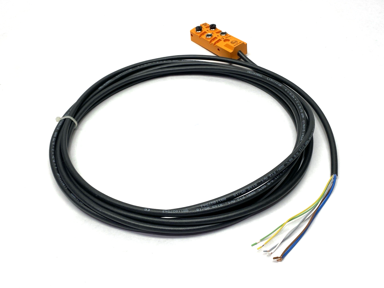 ifm EBC048 Wiring Block M8 4-Port 5m ZD04F035MSS005H10 - Maverick Industrial Sales
