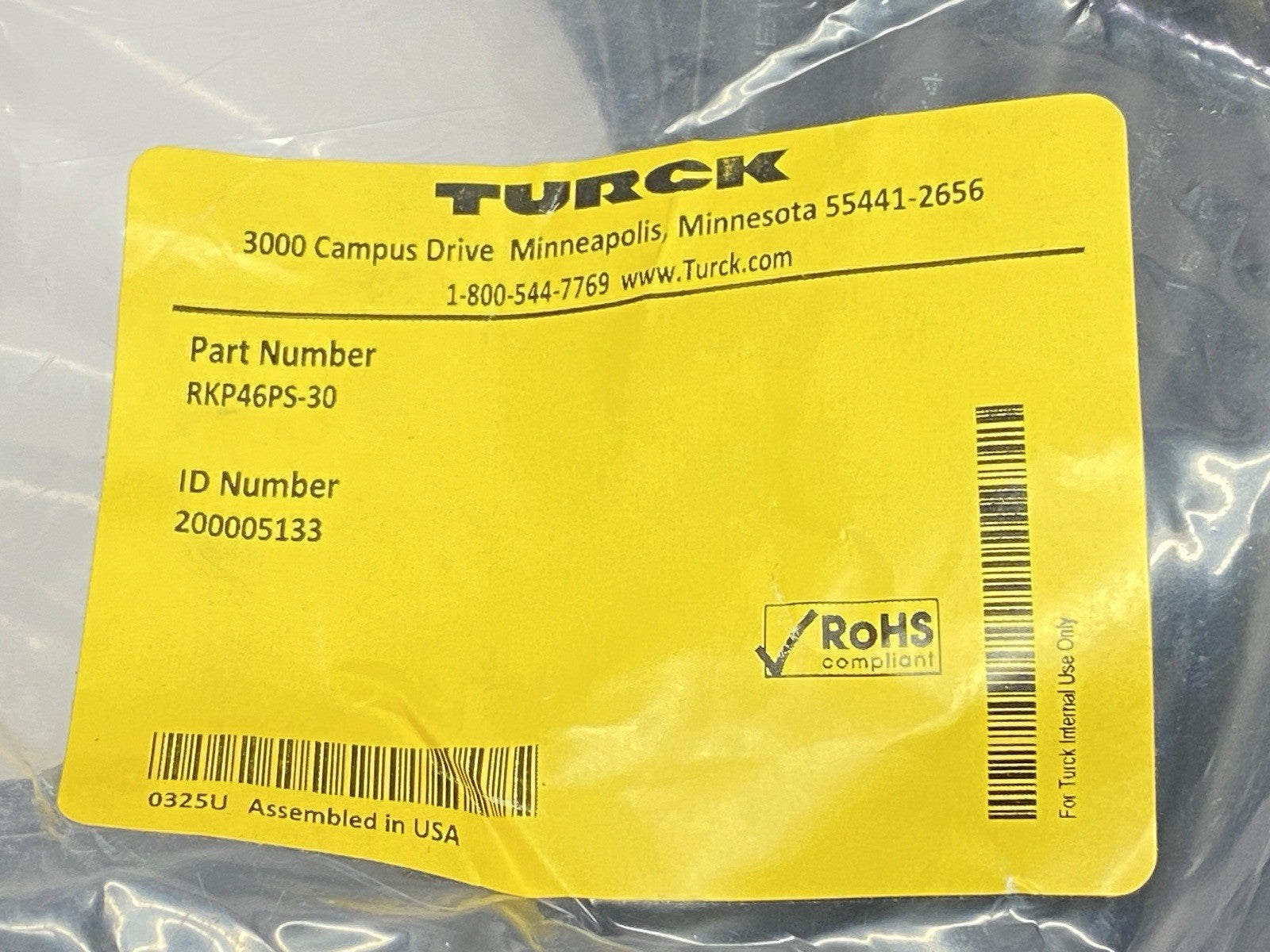 RKP46PS-30 | Turck Power Cordset Single Ended Female M12 4-Pin 30m 200005133 - New - Maverick Industrial Sales