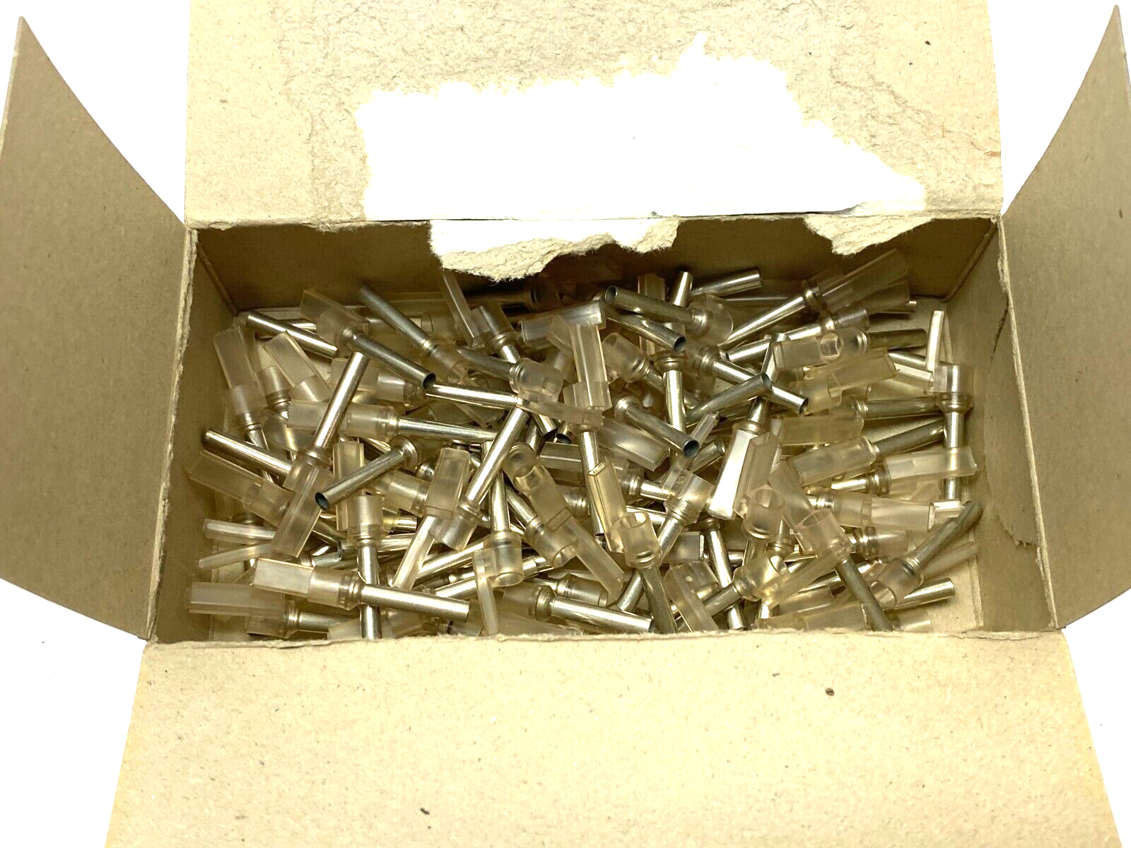 Grafoplast 711/40 17mm Spark Crimp-On Pins for Cable O.D. 4mm OPEN BOX OF 99 - Maverick Industrial Sales