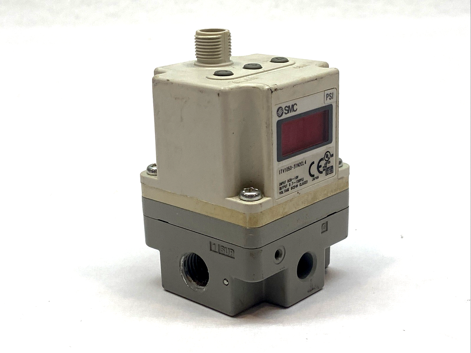 ITV1050-31N2CL4 | SMC Electro-Pneumatic Regulator 0–0.9MPa 1/4" NPT 24V - Used - Maverick Industrial Sales