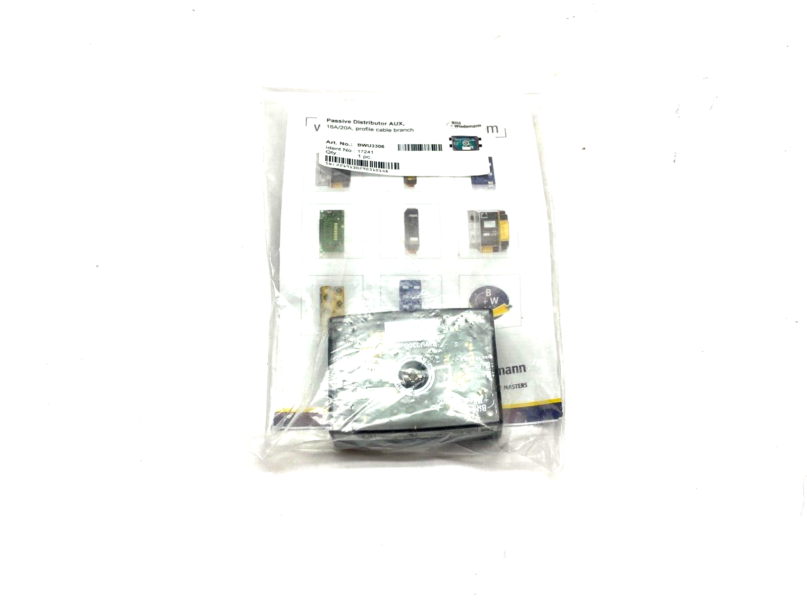 Bihl+Wiedemann BWU3306 Passive Distributor 16A/20A Profile Cable Branch 17241 - Maverick Industrial Sales