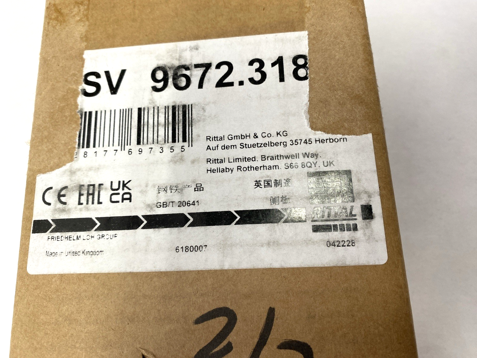 Rittal SV 9672.318 Front Trim Panel Top for TS - Maverick Industrial Sales