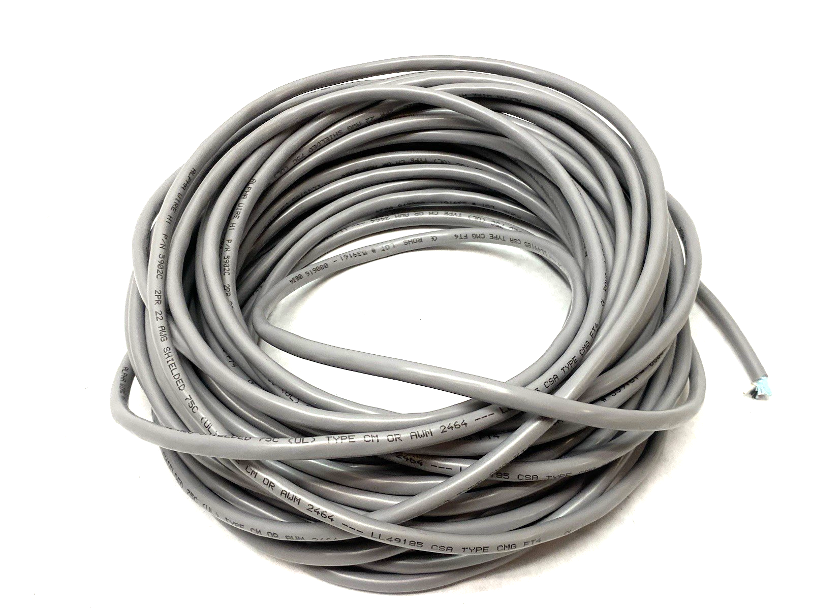 5902C | Alpha Wire Communication & Control Cable 22AWG 2-Pair ABOUT 65' LENGTH - New Other - Maverick Industrial Sales