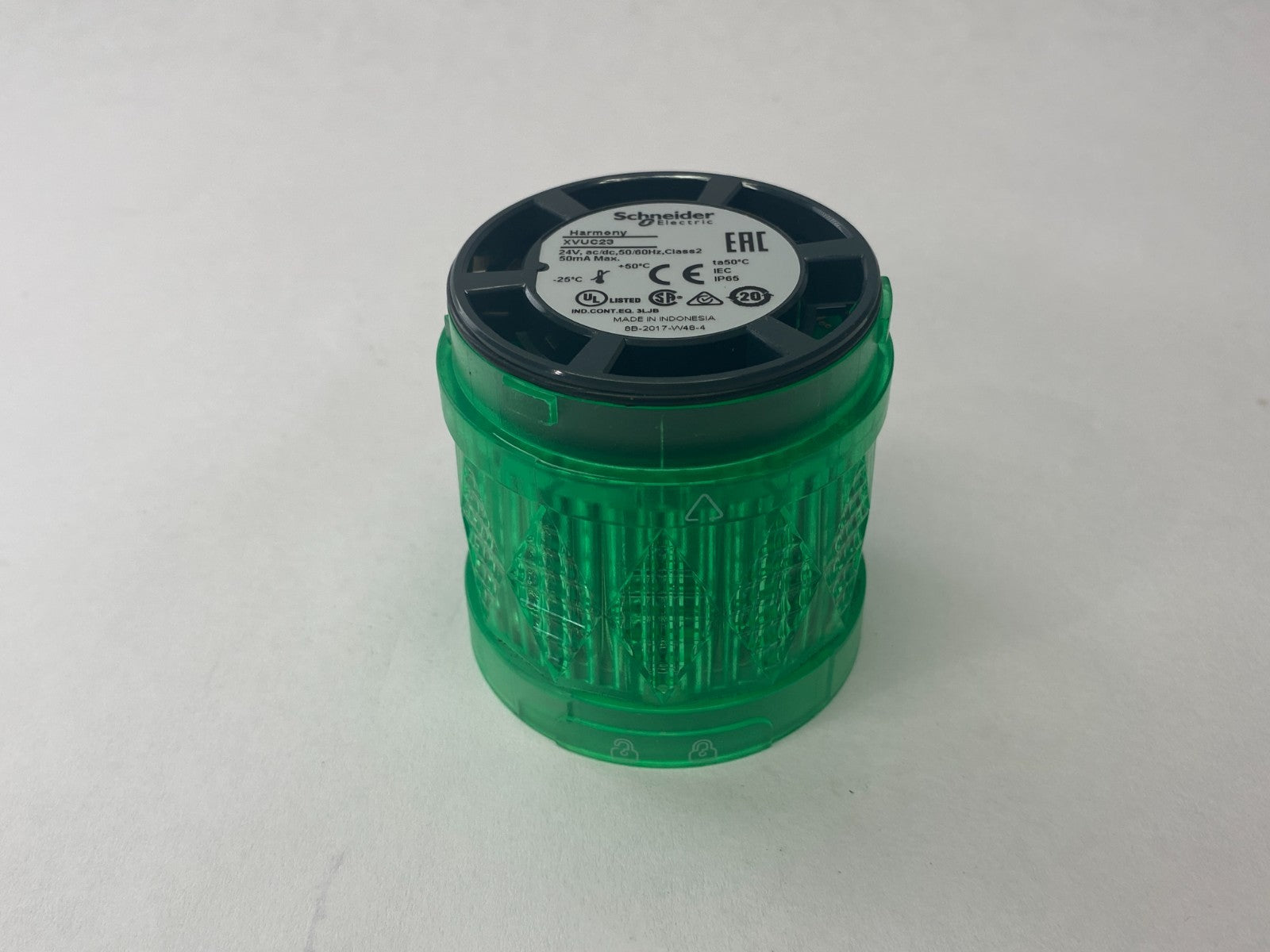 Schneider Electric XVUC23 Harmony Stack Light Element Green, 24VAC/DC - Used - Maverick Industrial Sales