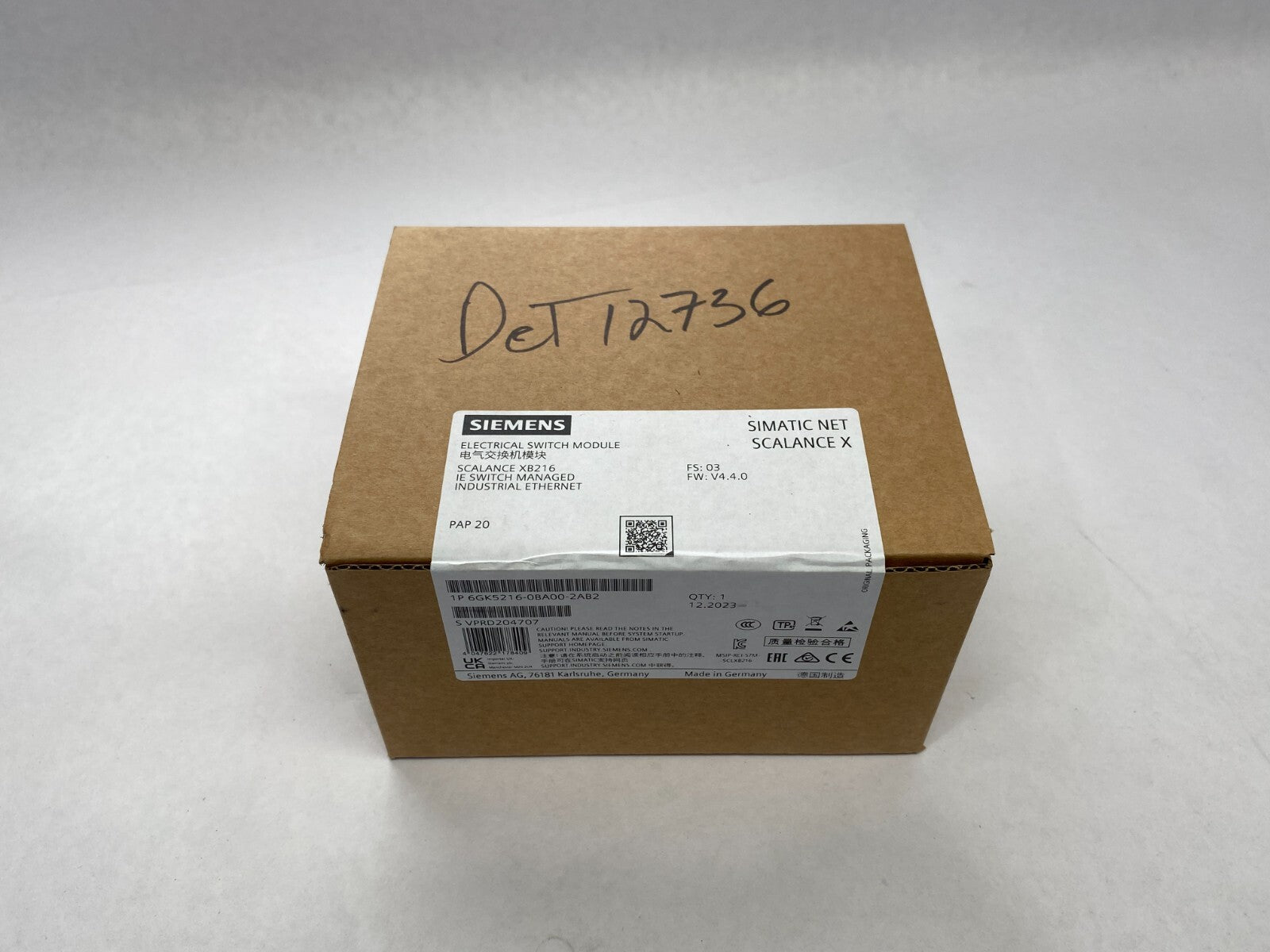 6GK5216-0BA00-2AB2 | Siemens SCALENCE XB216 Managed Layer Ethernet Switch 16-Port - New - Maverick Industrial Sales