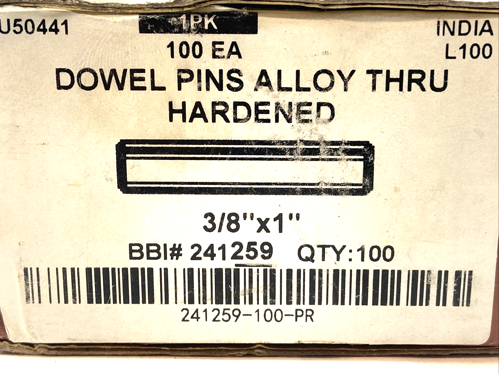 Brighton 241259 Dowel Pin 3/8"x1" Alloy BOX OF 62 - Maverick Industrial Sales