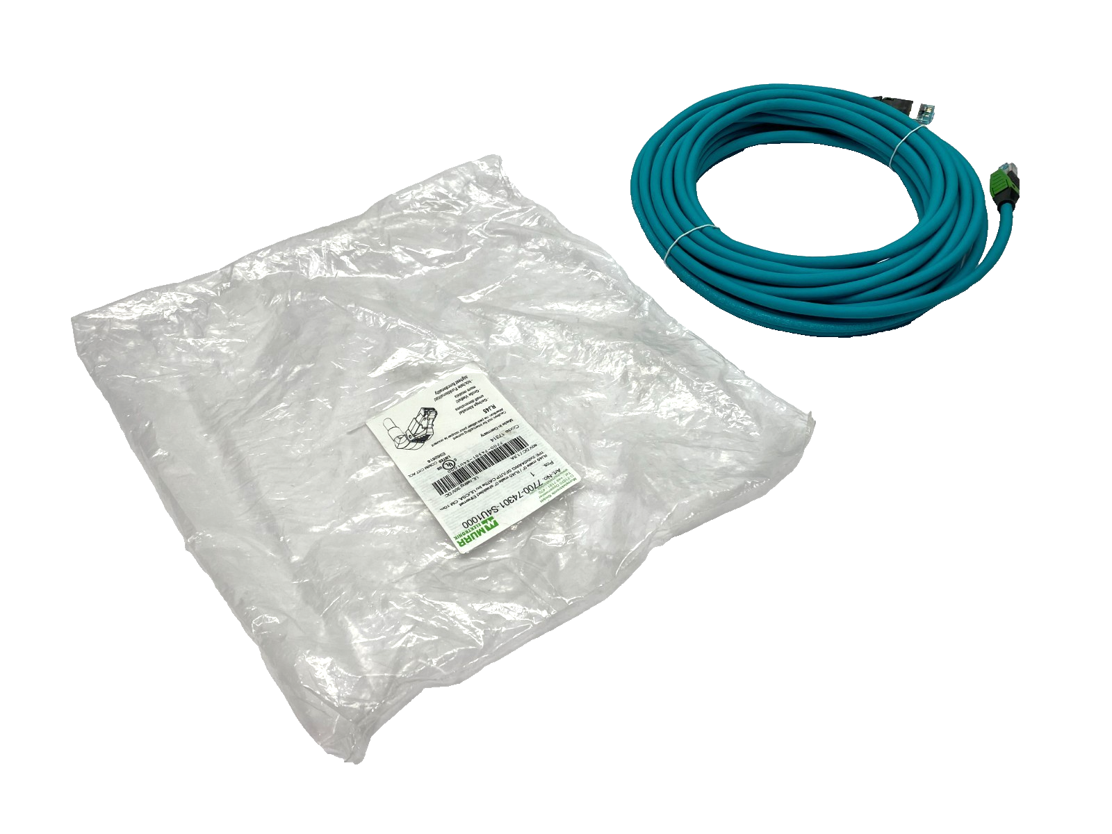 7700-74301-S4U1000 | Murr Elektronik Ethernet Cordset CAT5 RJ45 Male 10m - New - Maverick Industrial Sales