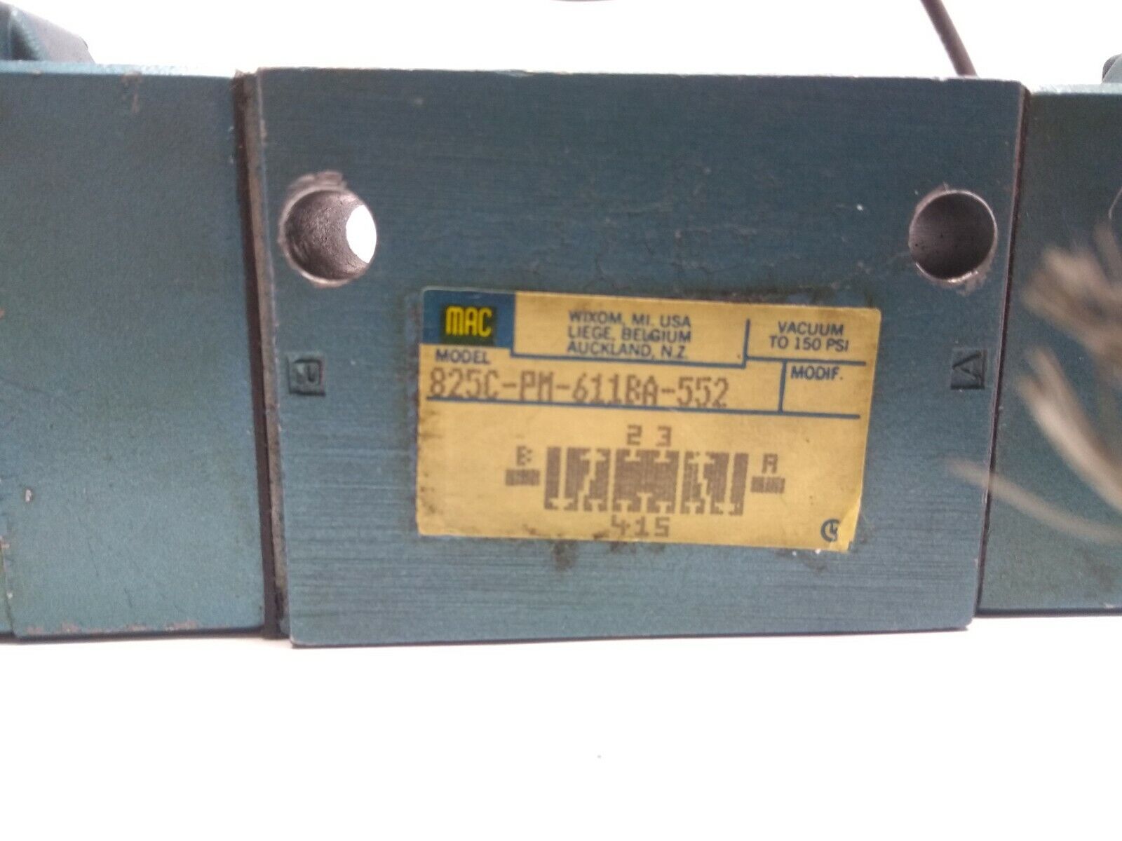 Mac Valves 825C-PM-611BA-552 Dual Solenoid Valve w 24V Coils - Maverick Industrial Sales