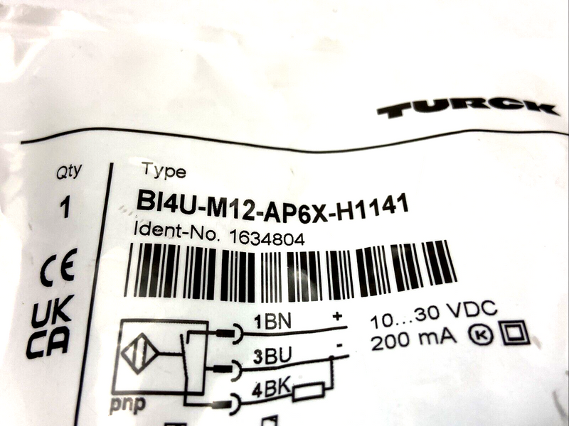 Turck BI4U-M12-AP6X-H1141 Inductive Proximity Sensor 1634804 - Maverick Industrial Sales