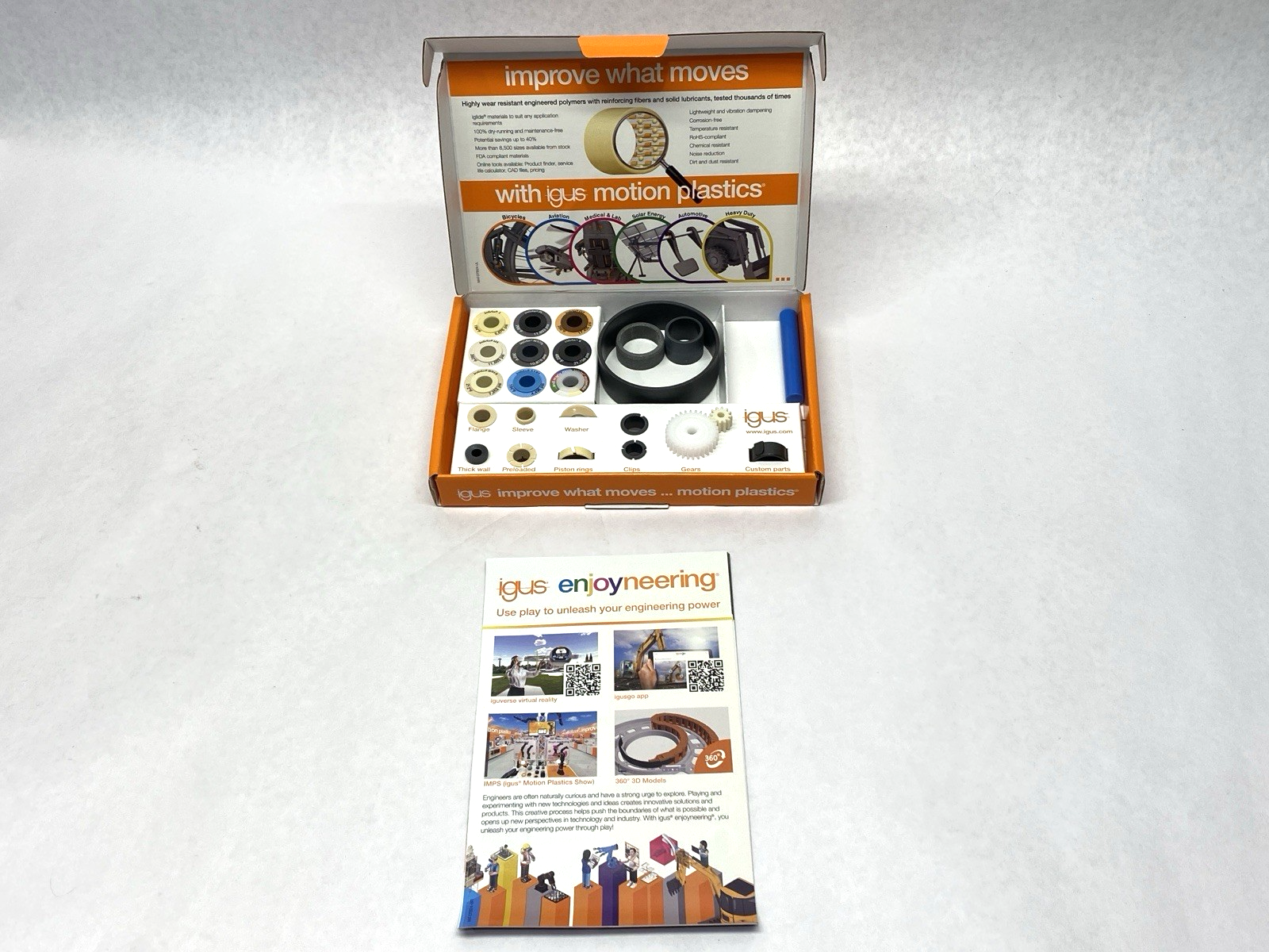 N/A | Igus Iglide Sample Box Dry-Tech Bearings - New – Open box - Maverick Industrial Sales