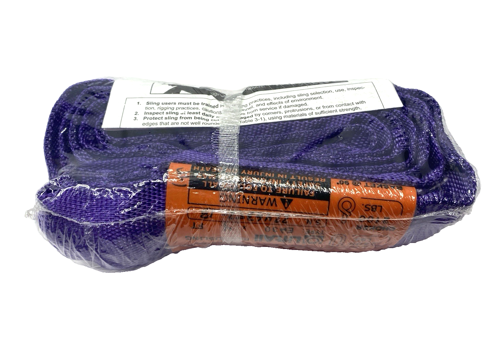 Tuflex EN30X4 Liftall Purple Roundsling Strap 4' 2600lb - Maverick Industrial Sales