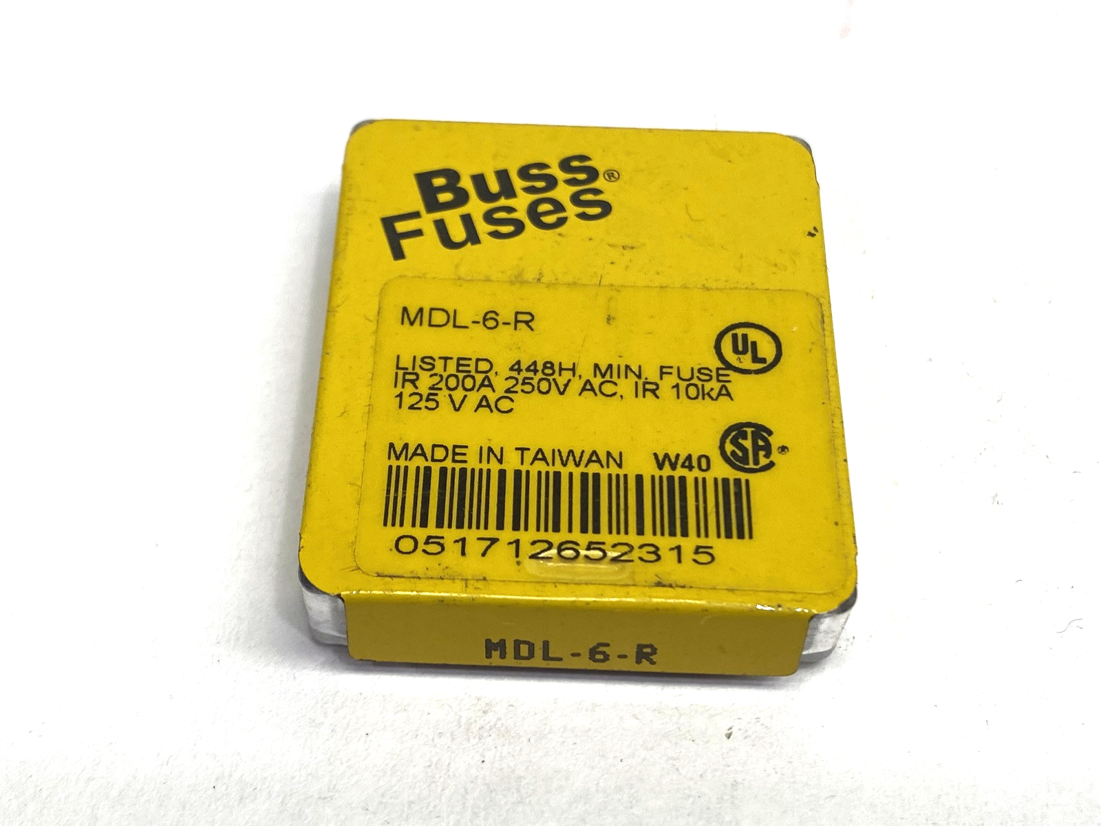 Cooper Bussmann MDL-6-R Miniature Fuse 6A 250VAC PACKAGE OF 5 - Maverick Industrial Sales