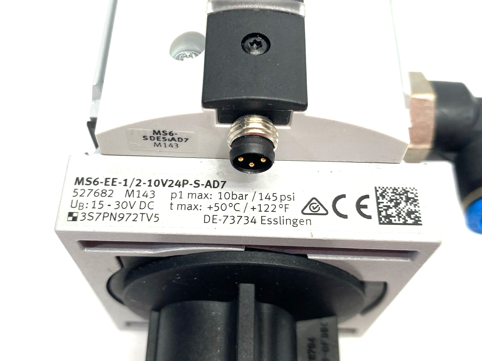 Festo MS6-EE-1/2-10V24P-S-AD7 On/Off Soft Start Valve, Built-In Switch 527682 - Maverick Industrial Sales