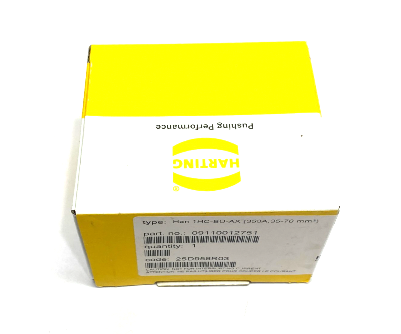 Harting 09110012751 Modular Female Insert 1-Pos Han 1HC-bu-AX (350A,35-70mm2) - Maverick Industrial Sales