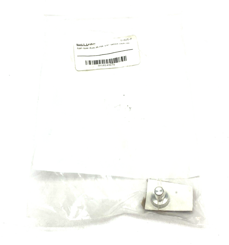 Kurt J Lesker S-025-P Feedthrough Baseplate Coupling EUDF Plug for 1/4" Vaccum - Maverick Industrial Sales