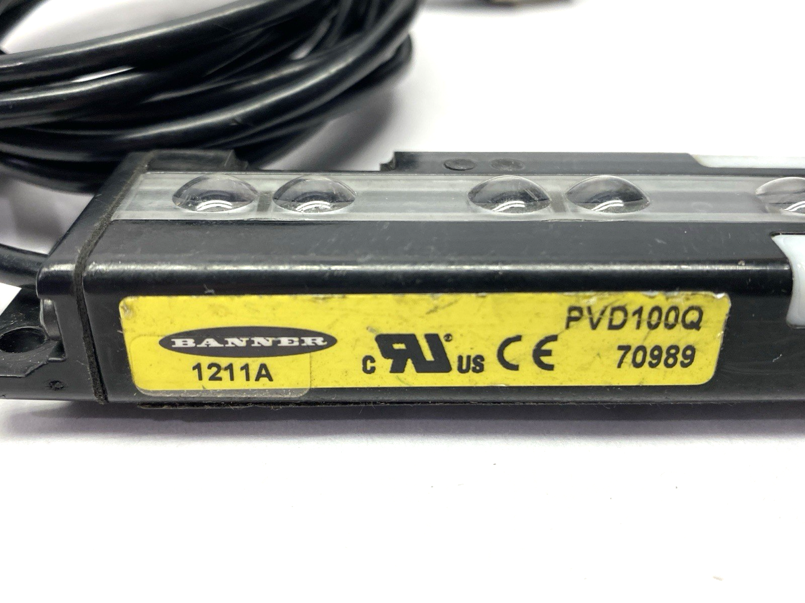 PVD100Q | Banner Single Piece Part Verification Sensor 100mm 4-Ch 2m Range 70989 - For parts or not working - Maverick Industrial Sales