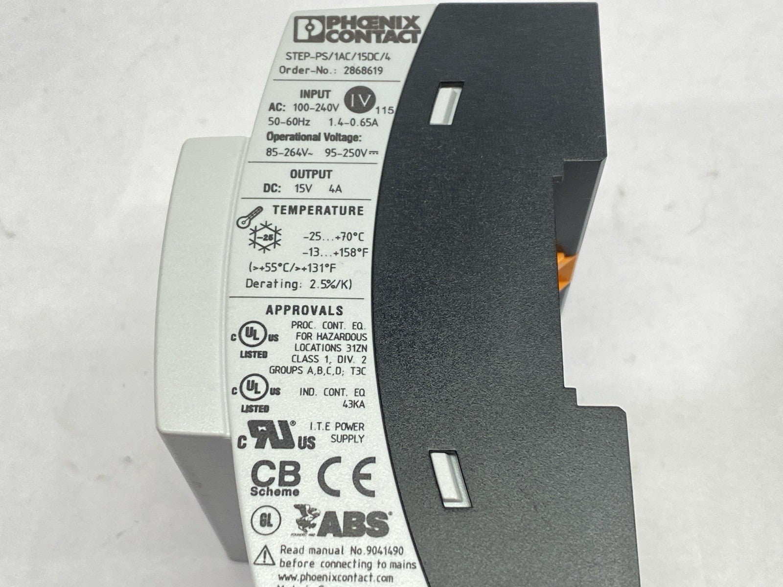STEP-PS/ 1AC/15DC/4 | Phoenix Contact Power Supply Unit 4A 15V 2868619 - Used - Maverick Industrial Sales