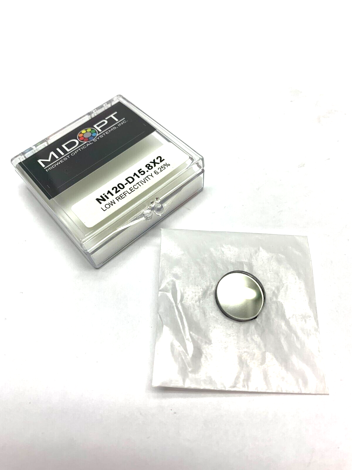 Ni120 | Midopt -D15.8X2 Neutral Density Filter Low Reflectivity 6.25% Trans. - Open box - Maverick Industrial Sales