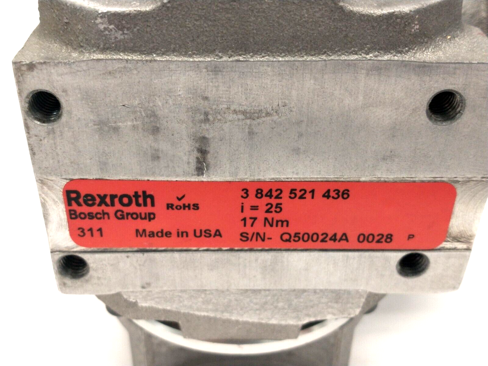 Bosch Rexroth 3842521436 Slip-On Gear Unit i=25 17Nm - Maverick Industrial Sales