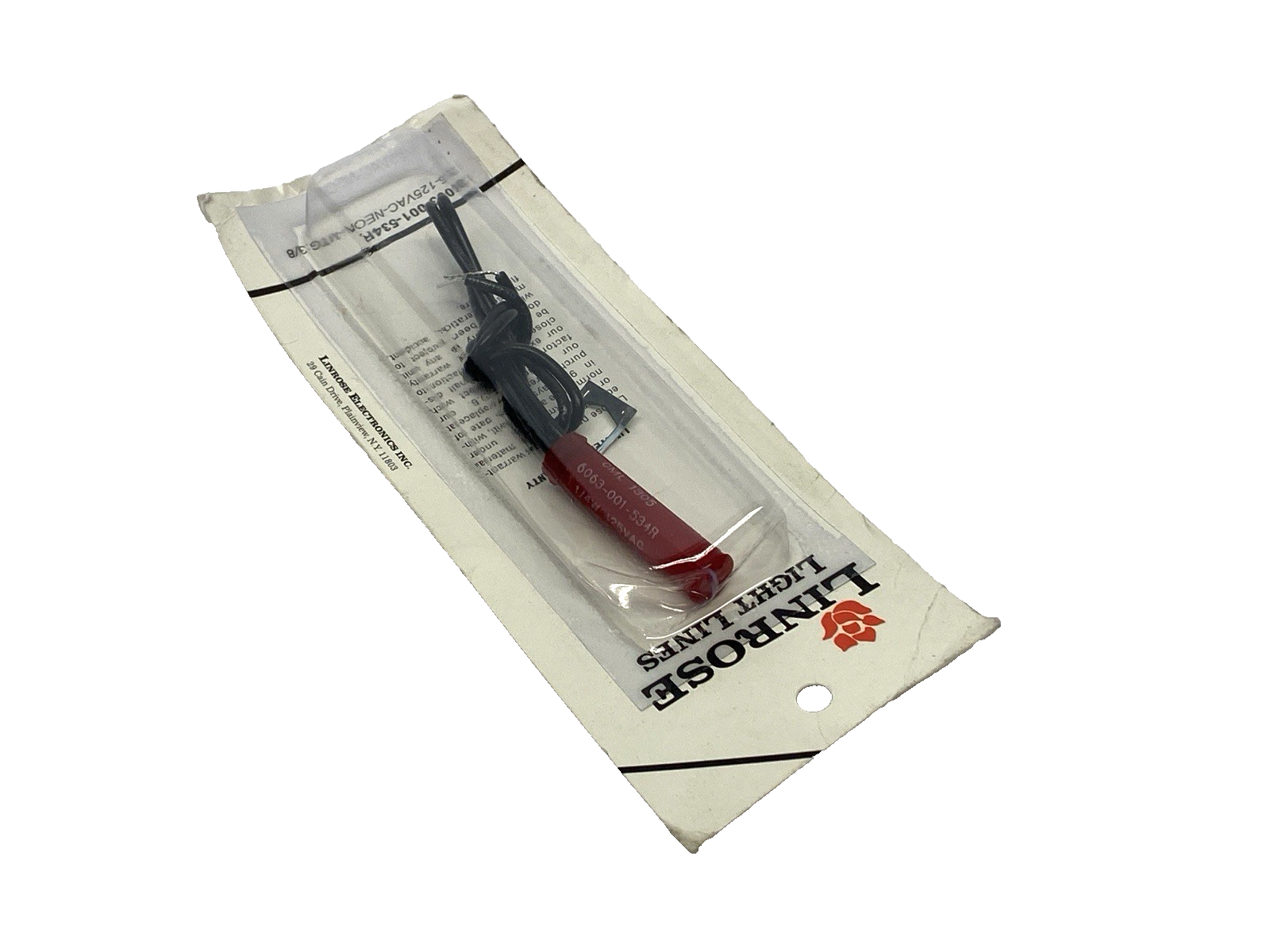Linrose B6063-001-534R Red Indicator Neon Light 105-125VAC - Maverick Industrial Sales