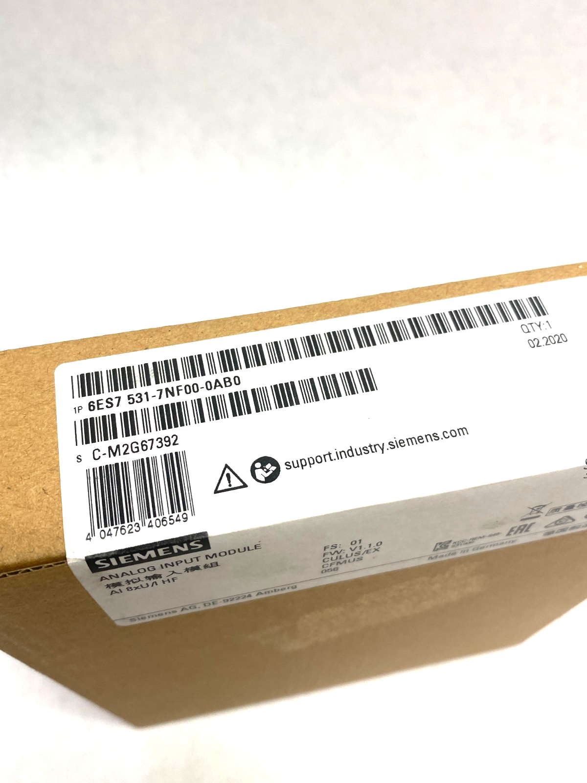 Siemens 6ES7 531-7NF00-0AB0 SIMATIC S7-1500 Analog Input Module AI 8xU/I HF - Maverick Industrial Sales