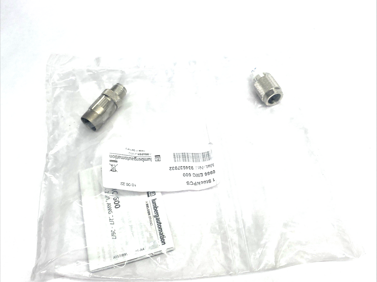 0986 EMC 600 | Lumberg Automation Field Attachable M12 8-pin Connector 934637032 - New - Maverick Industrial Sales