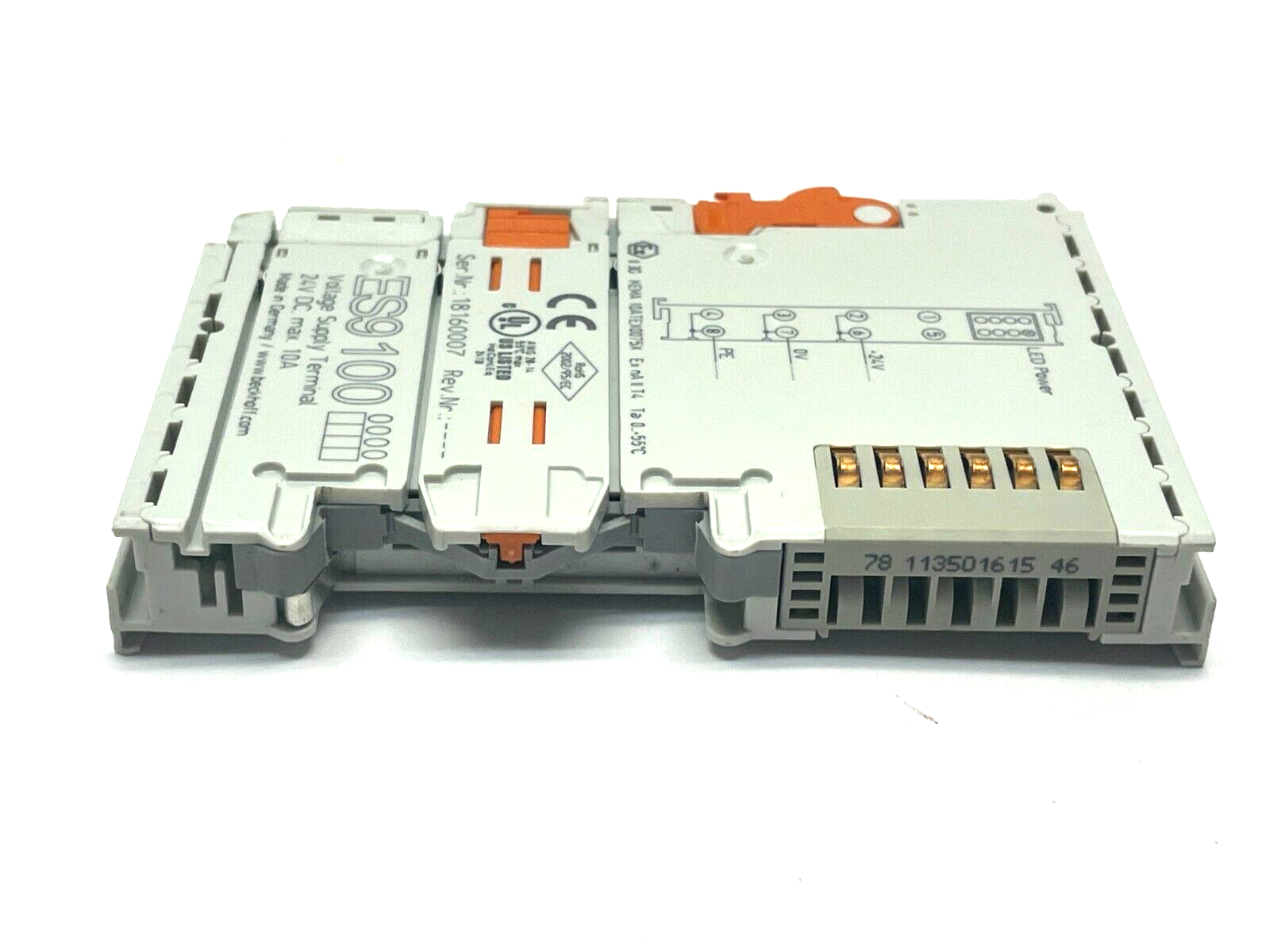 ES9100 | Beckhoff Voltage Supply Terminal 10A 24VDC - Used - Maverick Industrial Sales