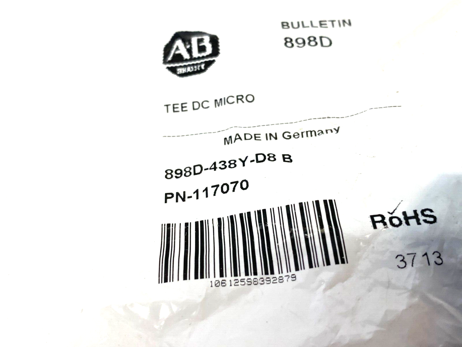 Allen Bradley 898D-438Y-D8 Ser. B Cable Splitting DC Micro Tee Black 5-Pin - Maverick Industrial Sales
