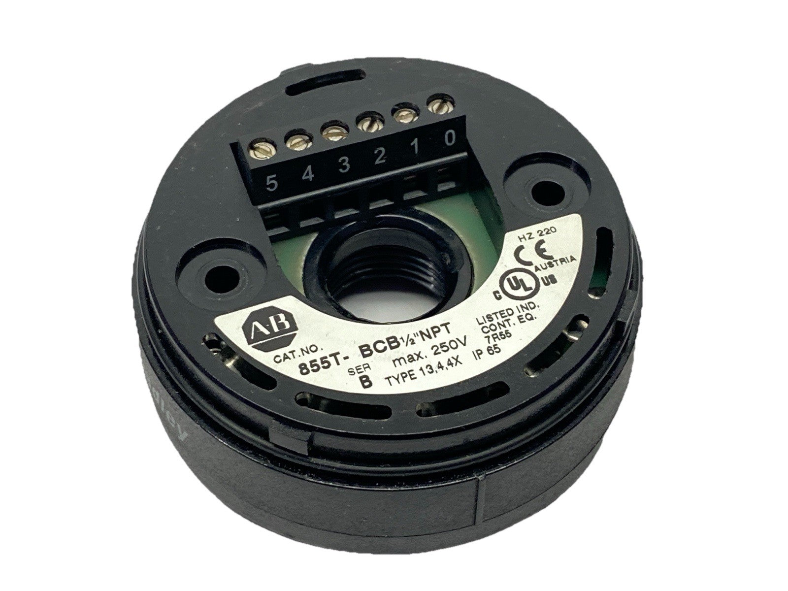 855T-BCB | Allen Bradley Ser B Stack Light Mounting Base 1/2" NPT - Used - Maverick Industrial Sales