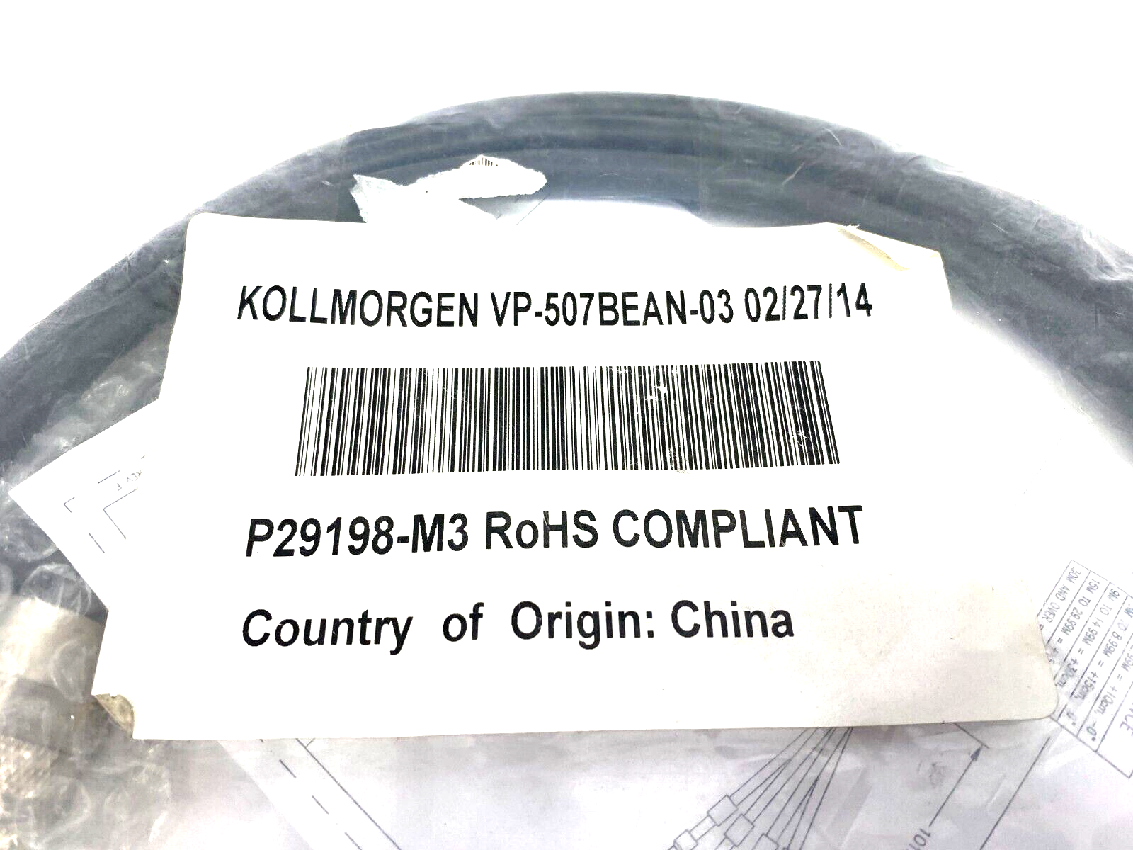 Kollmorgen VP-507BEAN-03 Euro Style Power Cable Single Ended 6A - Maverick Industrial Sales