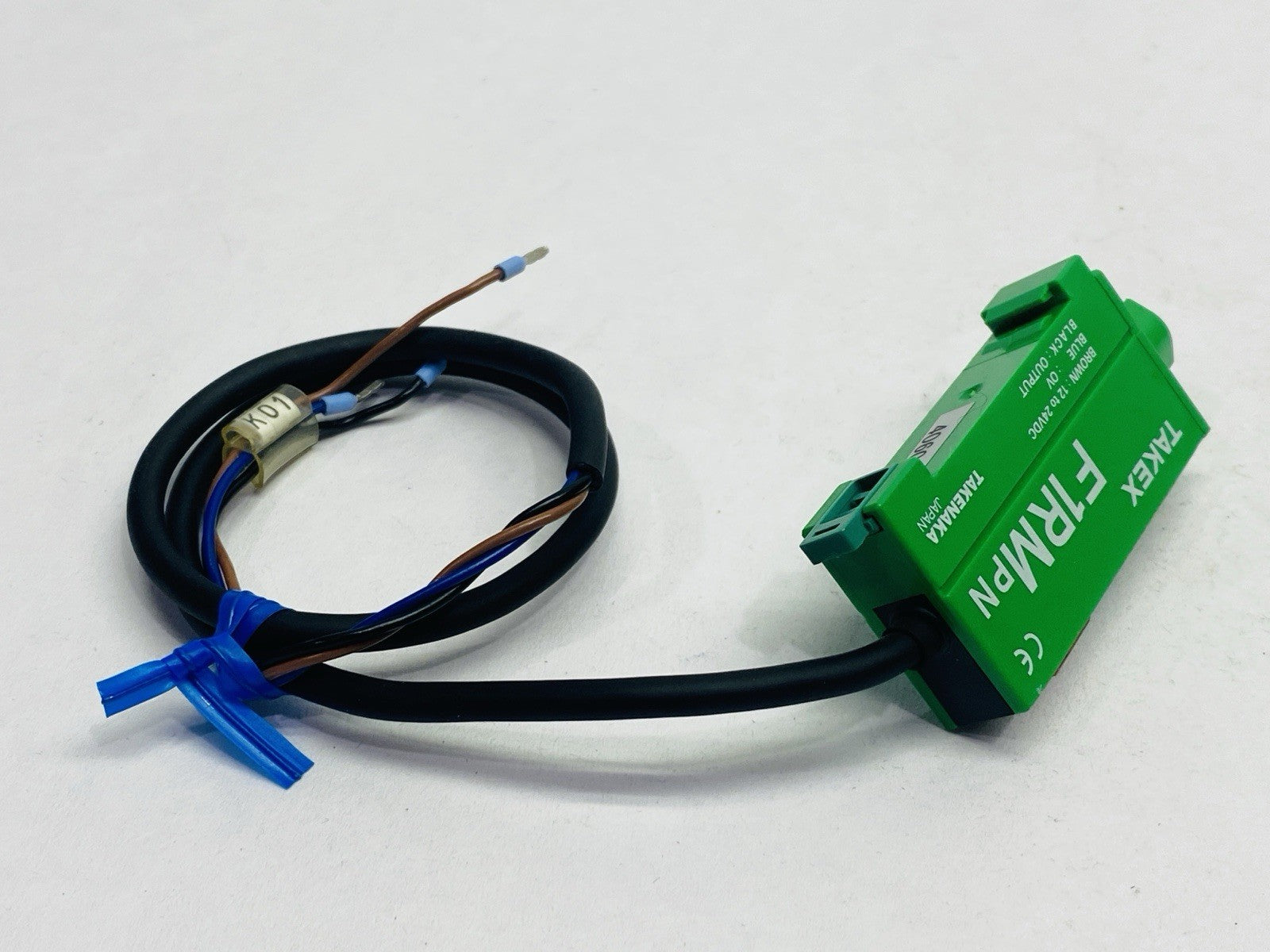 Takex F1RMPN Green Fiber Optic Sensor With Cable 12-24VDC - Maverick Industrial Sales