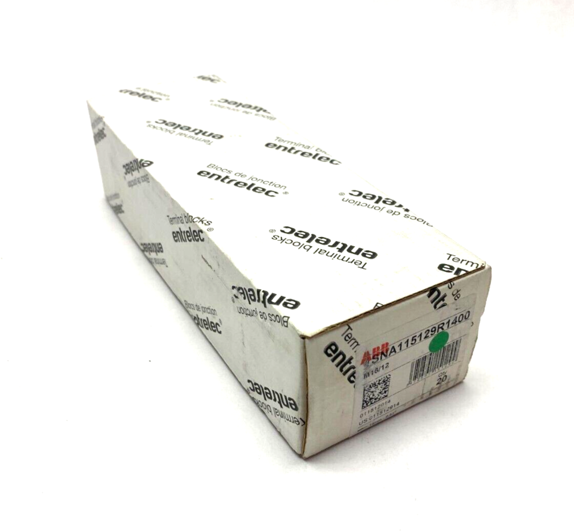 ABB Entrelec 1SNA115129R1400 Feed-Through Terminal Block Gray 12mm BOX OF 20 - Maverick Industrial Sales