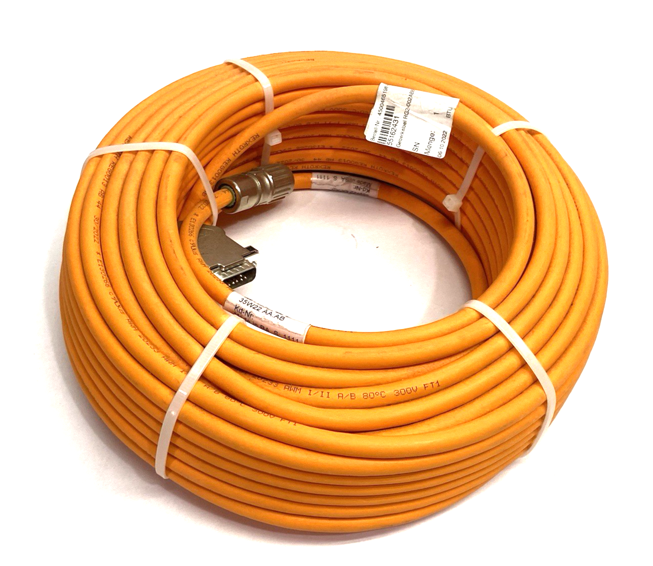 R911372002 | Bosch Rexroth Motor Encoder Power Cable RG2-002ABB-NN-030,0 - New – Open box - Maverick Industrial Sales