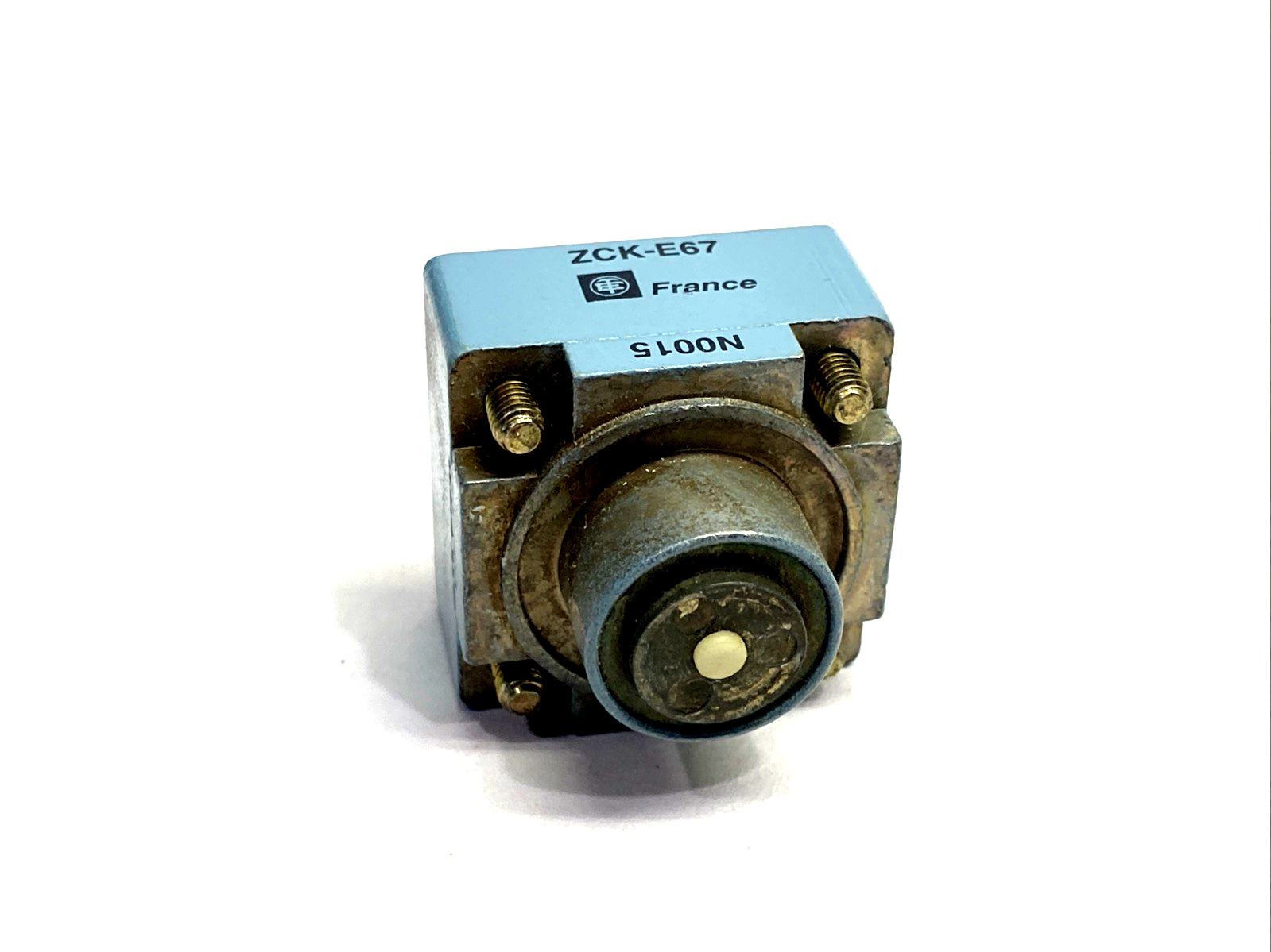 Telemecanique ZCKE67 Limit Switch Head, Steel Roller Plunger, Blue, 064580 - Maverick Industrial Sales