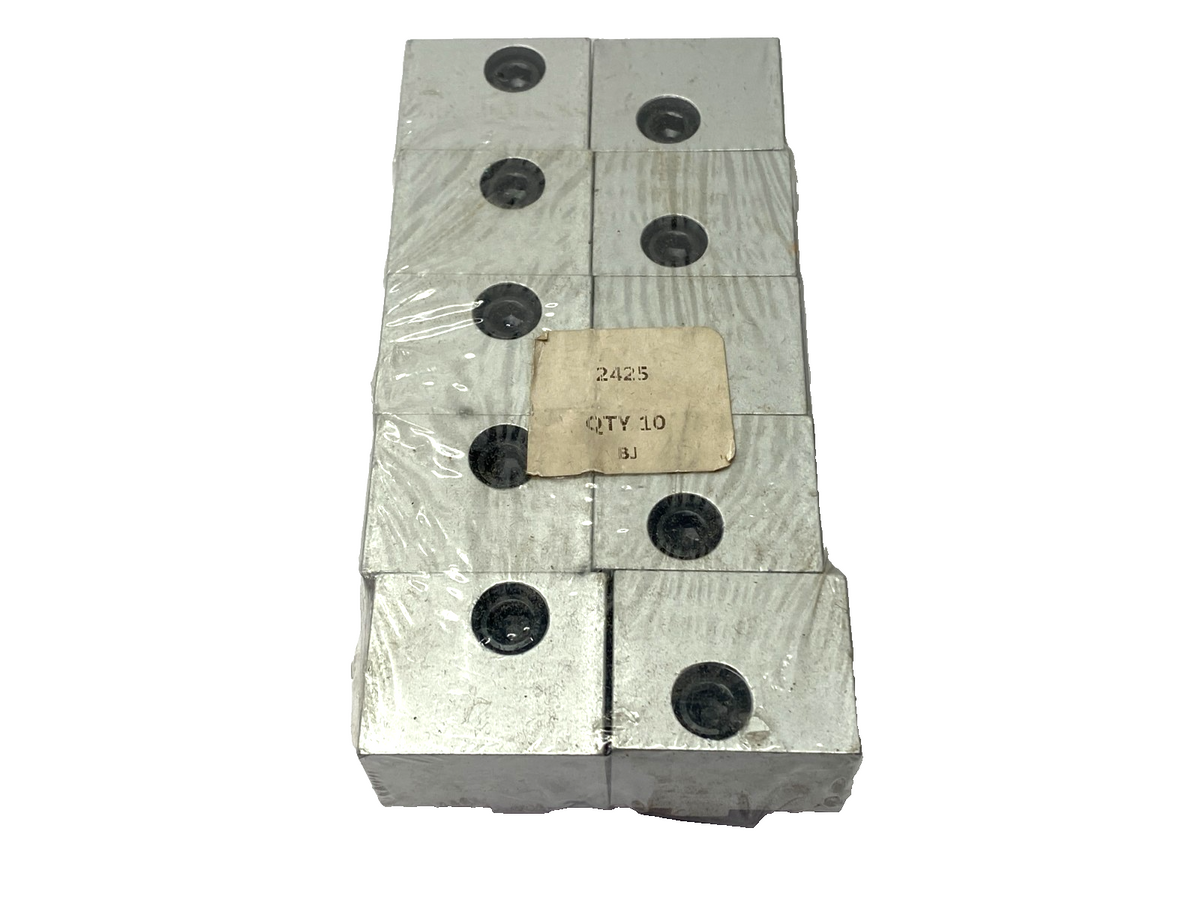 80/20 2425 Aluminum Panel Mount Block for T-Slot, 15 Series, LOT OF 10 - Maverick Industrial Sales