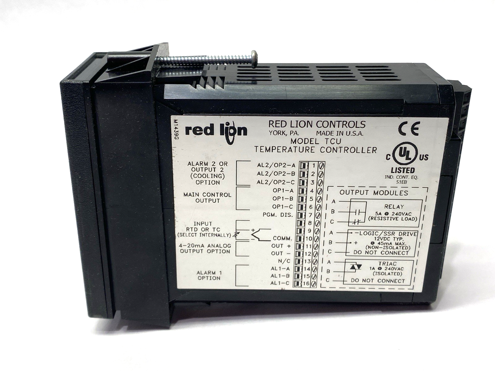 Red Lion Controls TCU11001 Temperature Controller Panel Mount 115/230VAC - Maverick Industrial Sales
