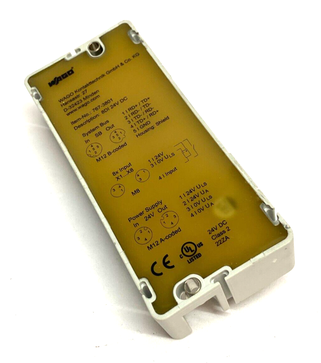 Wago 767-3801 Speedway 767 8-Channel Digital I/O Module 24VDC 8 x M8 Ports - Maverick Industrial Sales