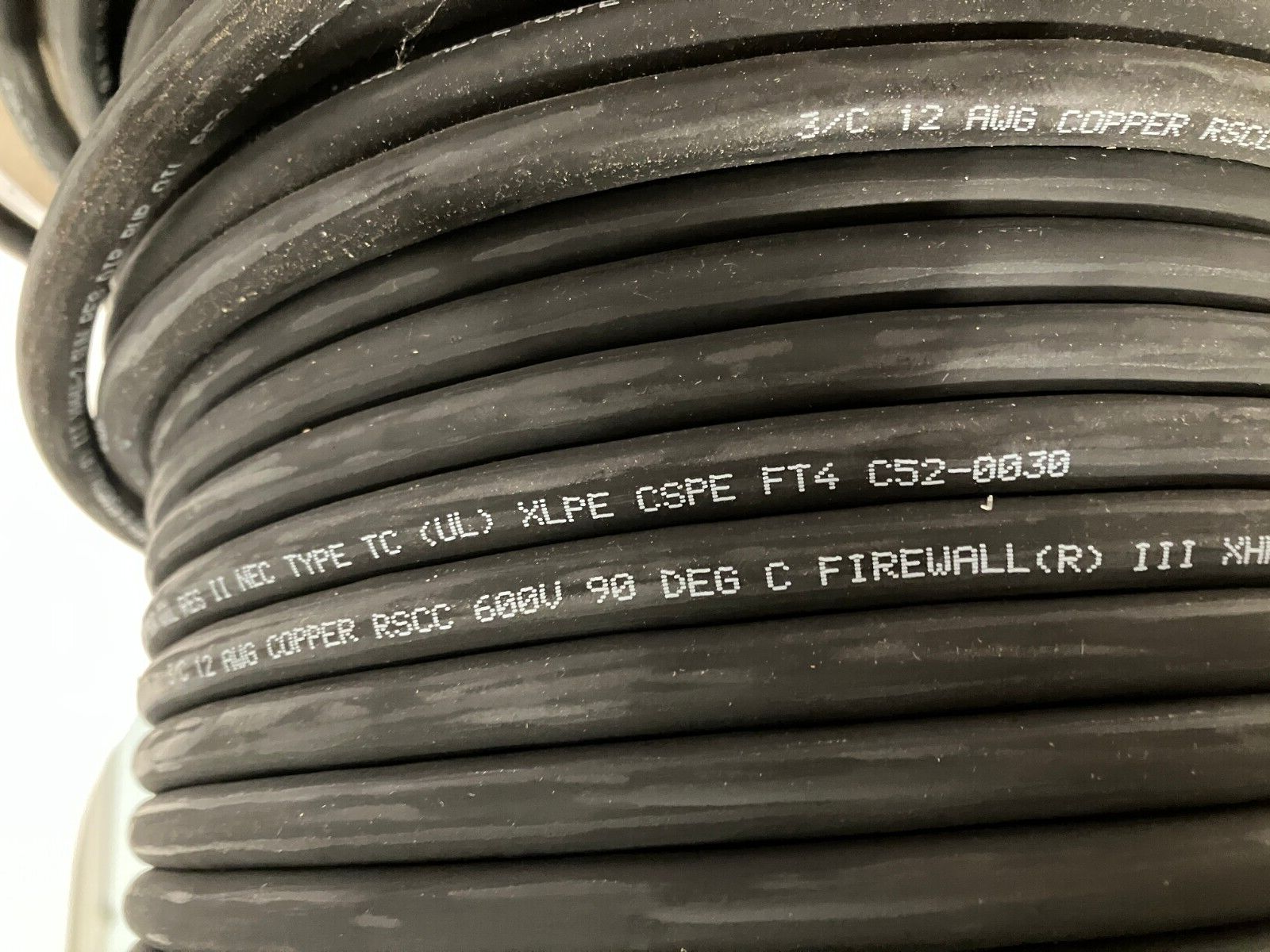 RSCC 12 AWG 3C Cable 600V XHHW-2 Type TC 10' FT - Maverick Industrial Sales
