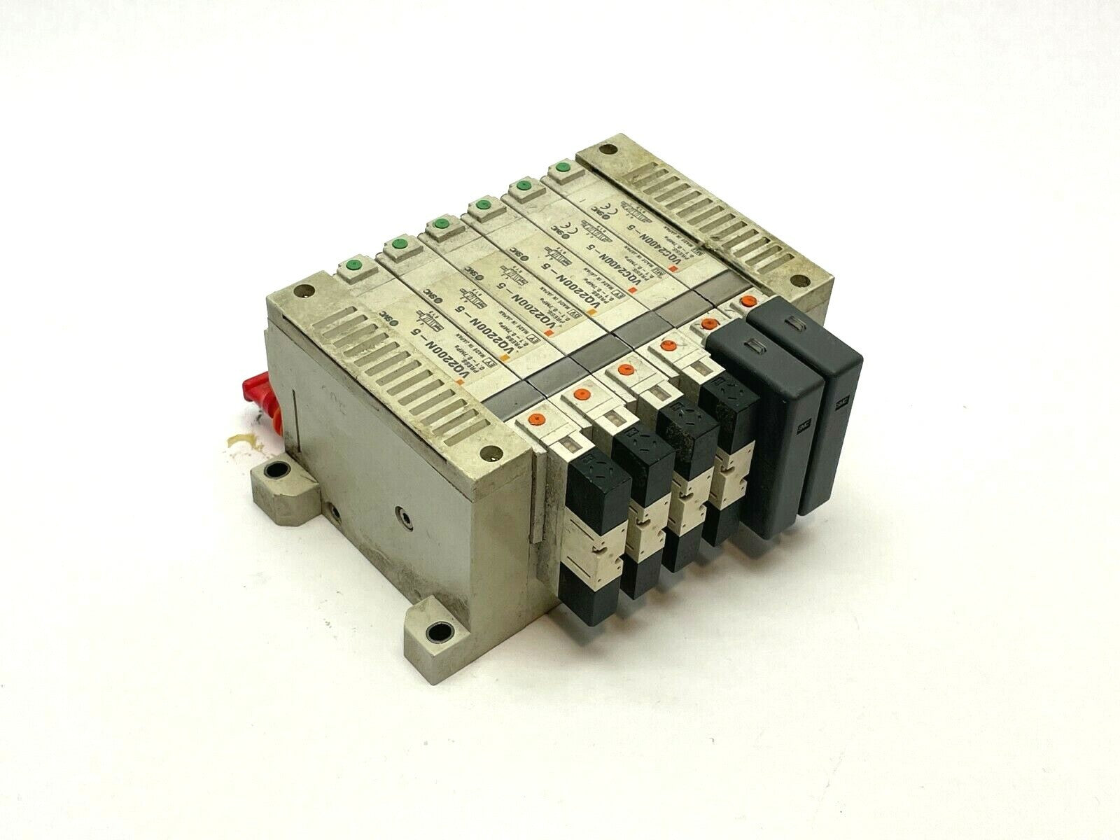 SMC VV5Q21-06N7FU0-S Manifold Base w/ Solenoids - Maverick Industrial Sales