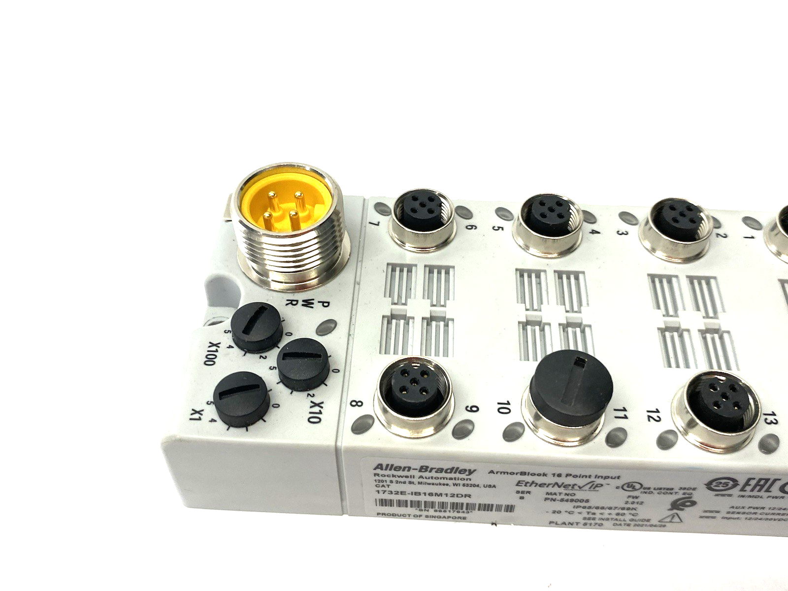 Allen Bradley 1732E-IB16M12DR Ser. B ArmorBlock 16-Point Input Module, EtherNet - Maverick Industrial Sales