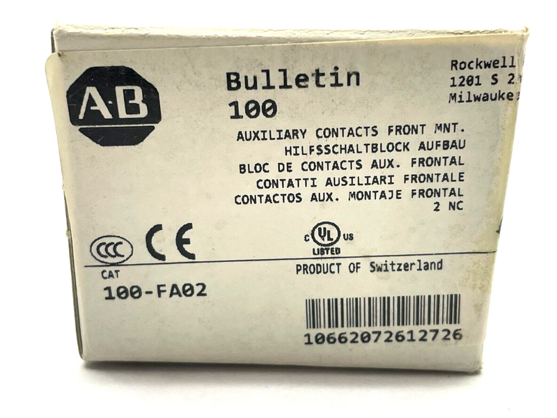 Allen Bradley 100-FA02 Ser. B Auxiliary Contact - Maverick Industrial Sales