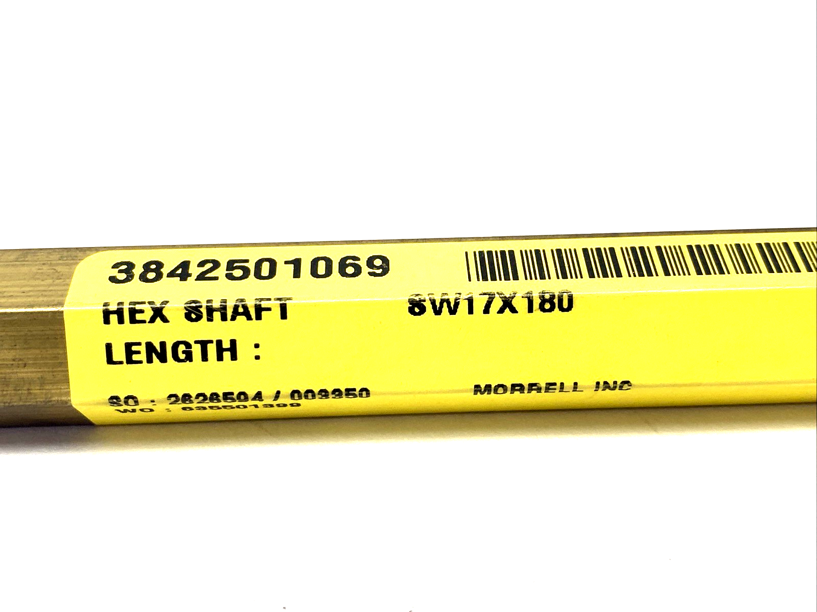 Bosch Rexroth 3842501069 hex Shaft SW17x180 180mm Length 17mm Wrench Size - Maverick Industrial Sales
