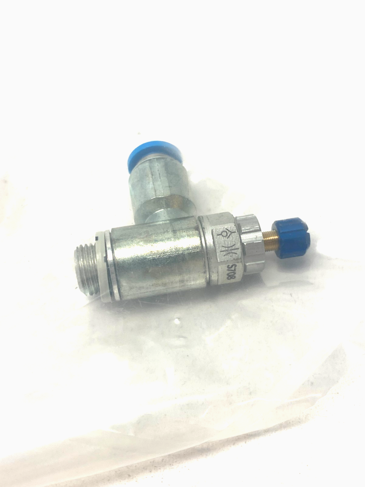 Festo GRLA-1/8-QS-6-RS-D One-Way Flow Control Valve Fitting 6mm Tube OD 197581 - Maverick Industrial Sales