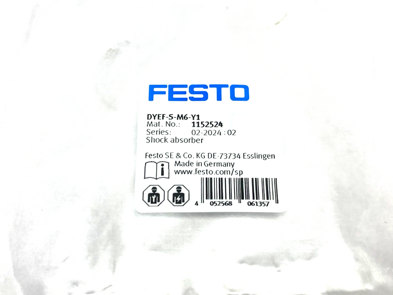 Festo DYEF-S-M6-Y1 Shock Absorber 1152524 - Maverick Industrial Sales