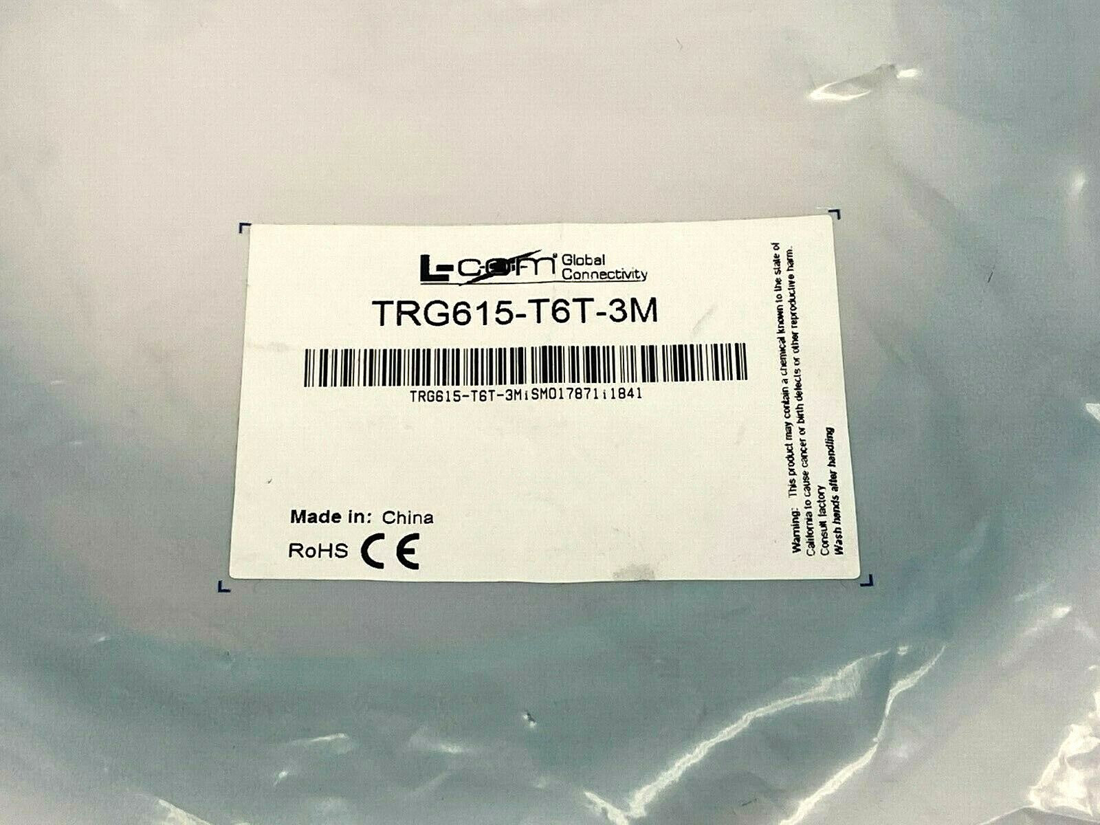L-Com TRG615-T6T-3M Category 6a GigE SF/UTP High Flex Ethernet Cable - Maverick Industrial Sales